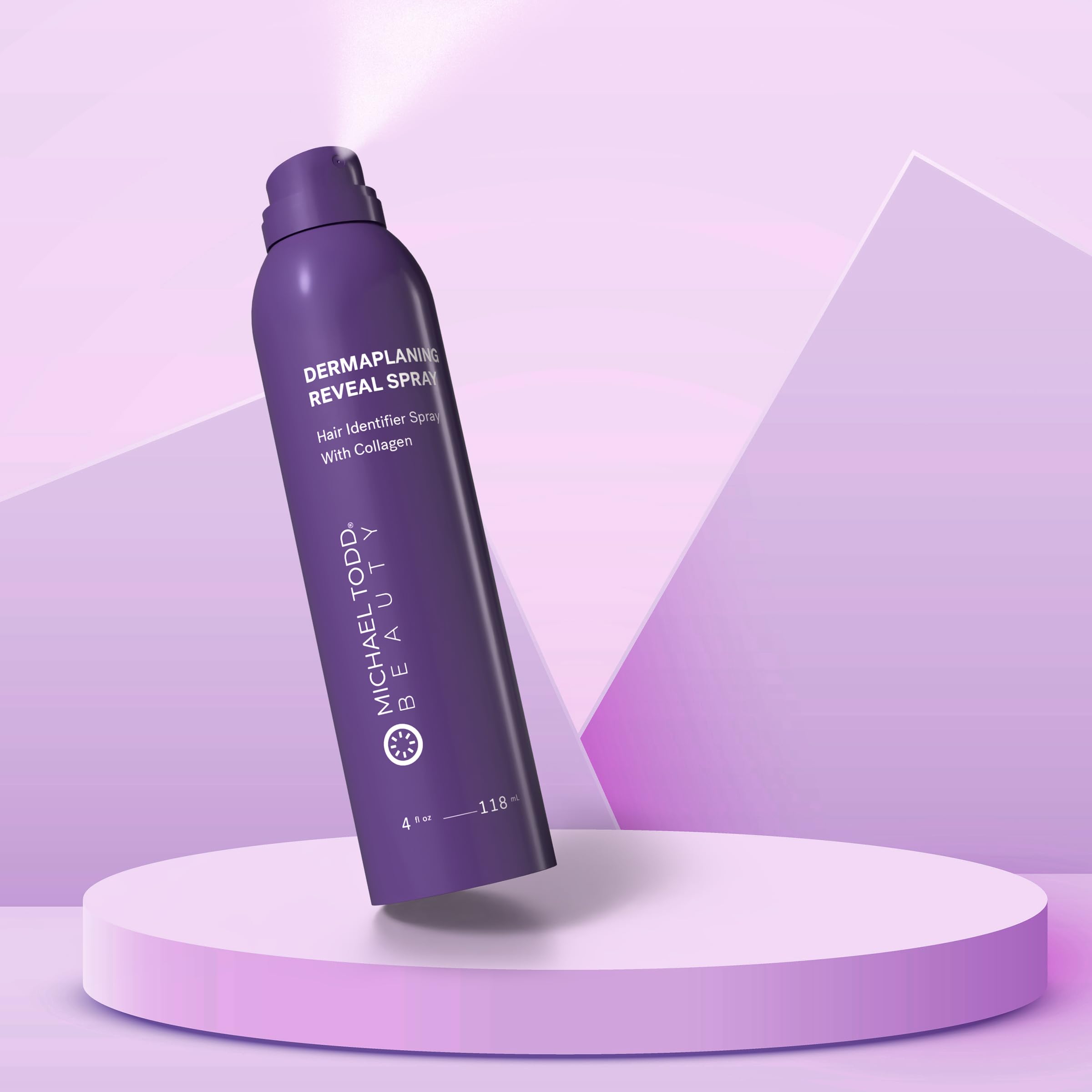 Michael Todd Dermaplaning Prep Spray clings to fine hairs for easier removal.