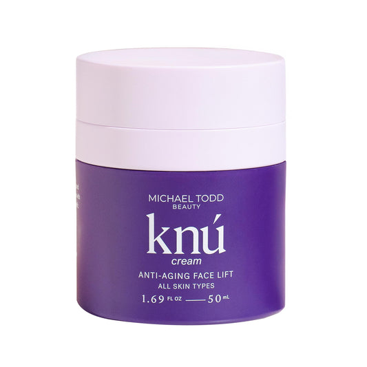 MICHAEL TODD KNU Cream bottle—hydration and lifting potential for daily skincare.