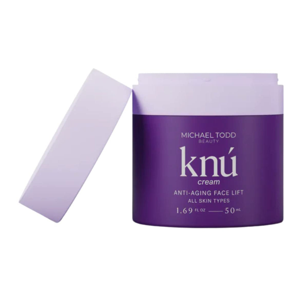 MICHAEL TODD KNU Cream lid and jar seal—trustworthy premium packaging.