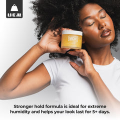Miche Beauty MICHE all-day hold gel supports defined curls with flexibility.