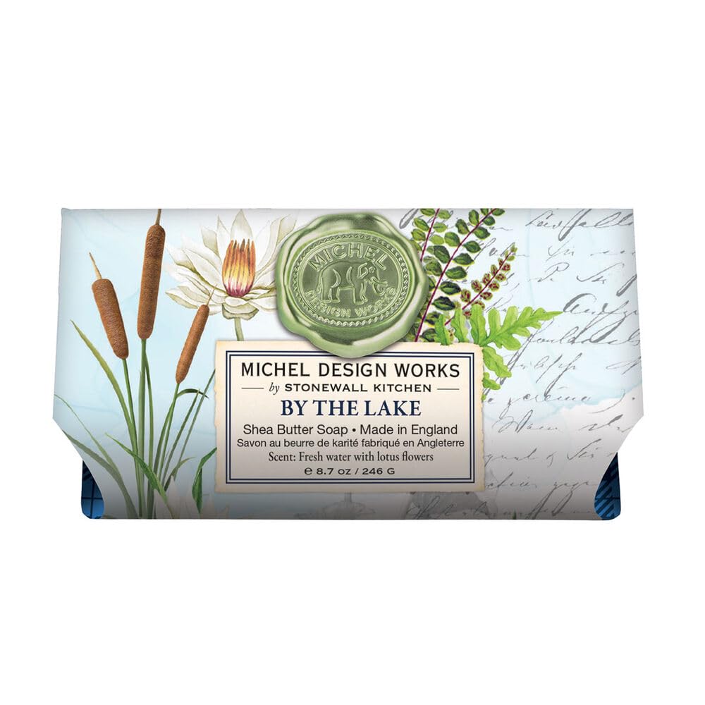 Michel Design Works By the Lake soap bar close-up for moisturizing bath ritual