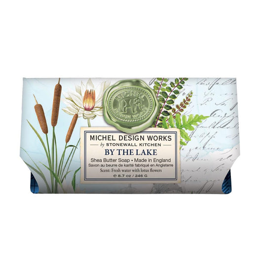 Michel Design Works By the Lake soap bar close-up for moisturizing bath ritual