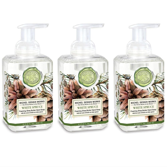 Michel Design Works foaming hand soap with pump for soft, refreshed hands.