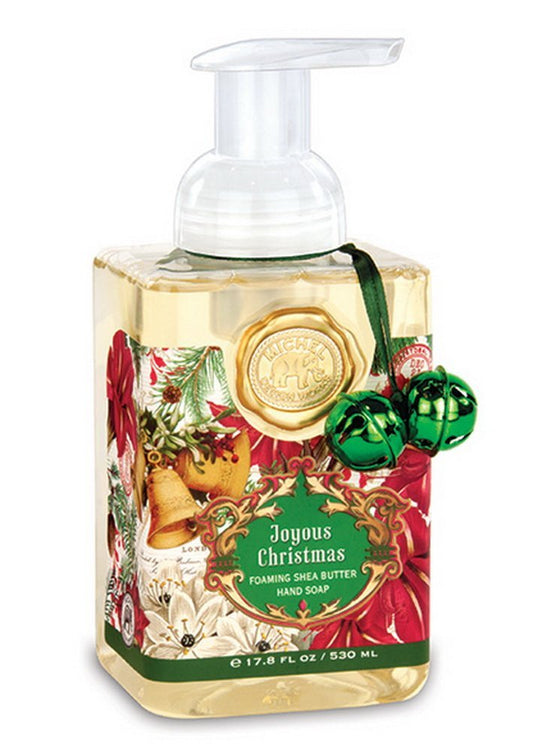 Michel Design Works Joyous Christmas foaming hand soap pump for gentle cleansing and moisturizing