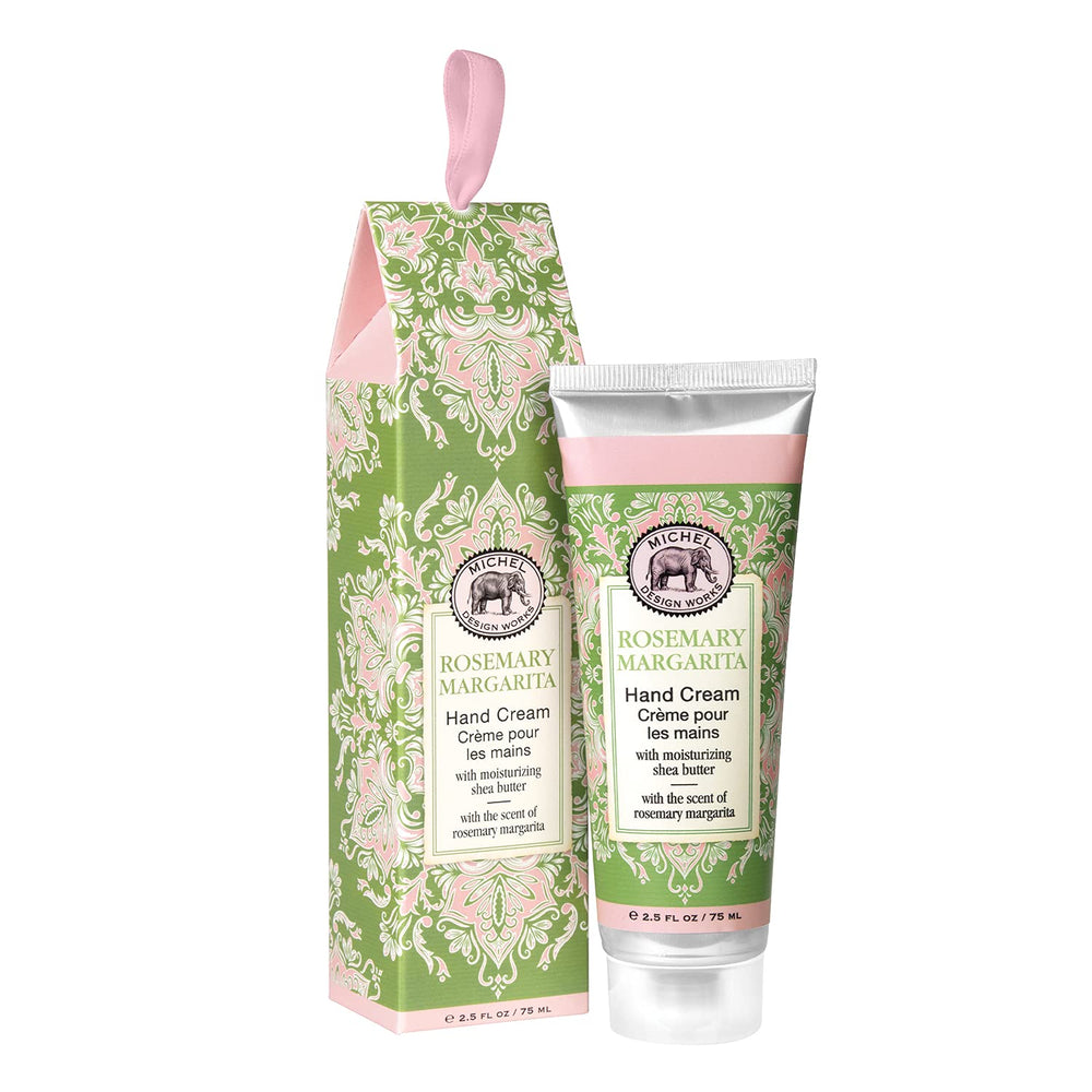 Michel Design Works Rosemary Margarita hand cream bottle, perfect for daily moisturizing.