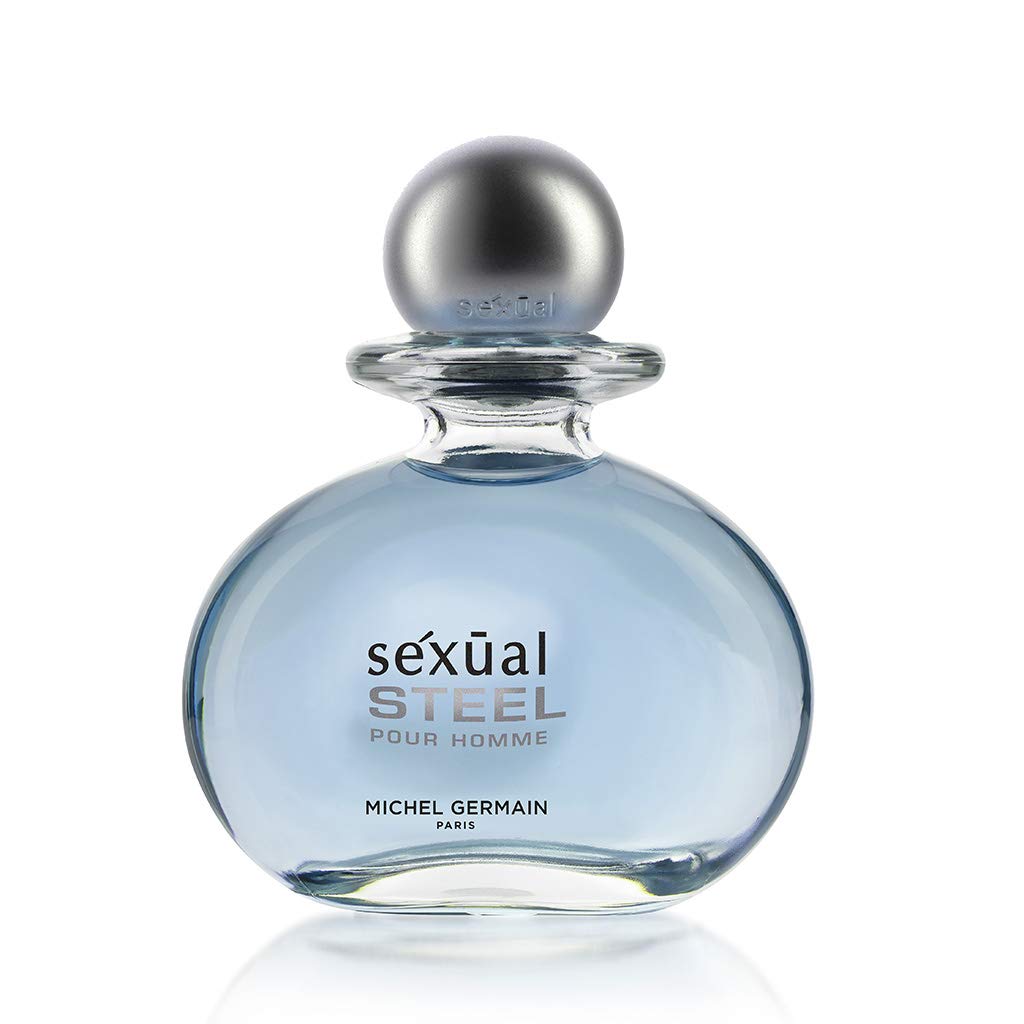 Michel Germain Sexual Steel Pour Homme bottle front view, bold adventurous style