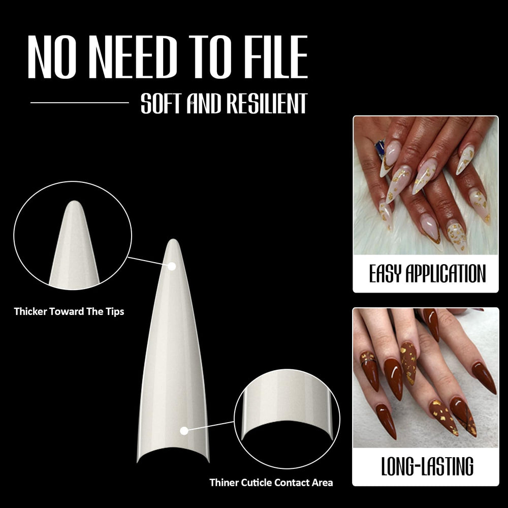 Michelle no-trace bend-resistant nail tips enable easy shaping during DIY sessions
