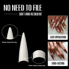 Michelle no-trace bend-resistant nail tips enable easy shaping during DIY sessions