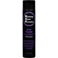 Mickey Alan Kravitz Zoe purple-toning shampoo bottle for cooler blonde tones and color-safe volume