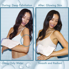 MicrodermaMitt used for pre-tan prep to remove old tan