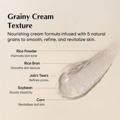Creamy mask texture with visible grains ready to spread on skin