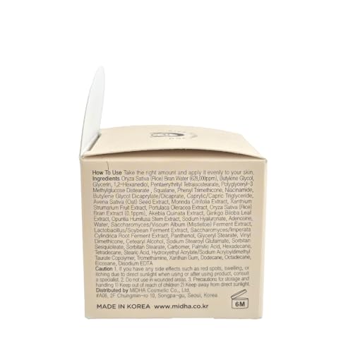 Application yields a dewy finish for refreshed skin with MIDHA Rice Cream.