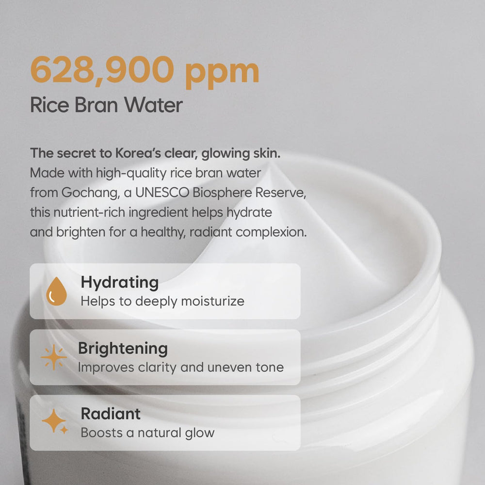 MIDHA Rice Cream applied on the face for smooth hydration.