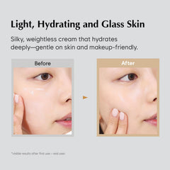 Natural HG boosts moisture balance in MIDHA Rice Cream.