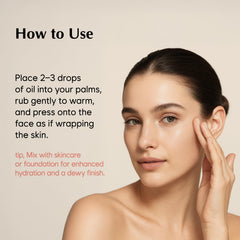 MIDHA Rice Facial Oil with clean, vegan formula.