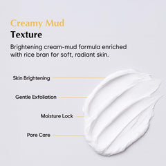 Midha Rice Mask rinse-off moment with clean rinse.