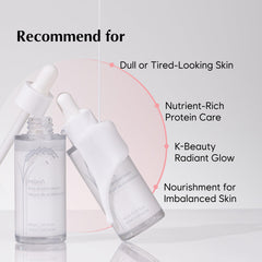 MIDHA Rice Protein Serum applied to the face for a calm look