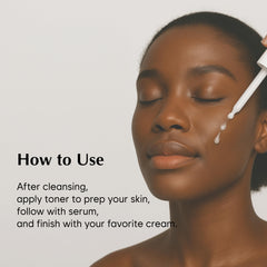 MIDHA Rice Protein Serum bottle on a clean vanity setup