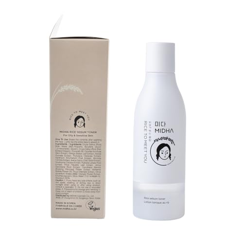 Midha Rice SEBUM Toner liquid layer provides lightweight hydration on contact