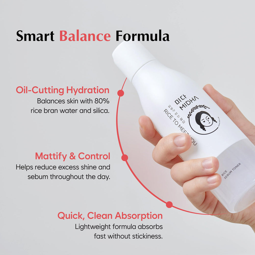 Midha Rice SEBUM Toner matte-finish aftercare for shine-free skin