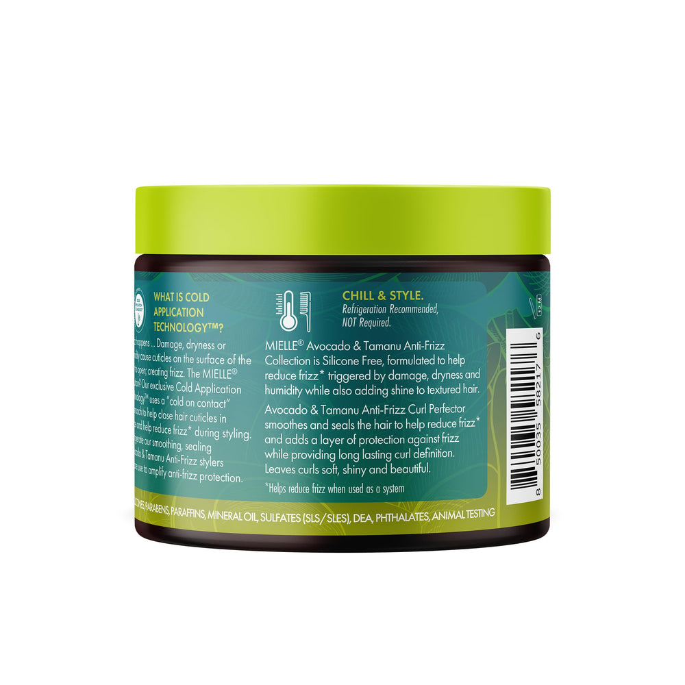 12oz jar of Mielle Avocado & Tamanu Cream on vanity.