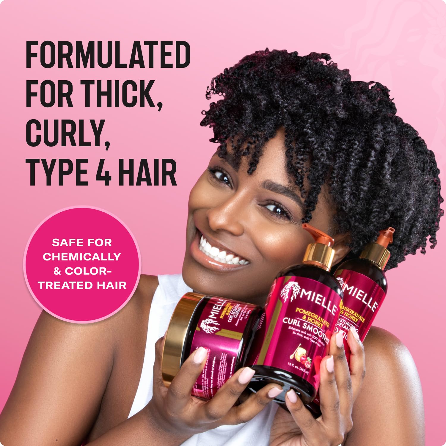 Creamy texture of Mielle conditioner providing slip for detangling