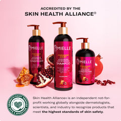 Mielle Organics Pomegranate Honey shampoo usage shot shows rich lather