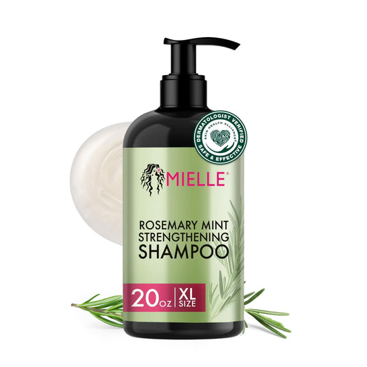 Mielle Organics Rosemary Mint Shampoo bottle for a refreshing scalp cleanse