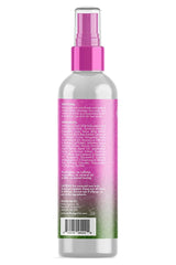 Close-up of Mielle Rice Water & Aloe bottle showing lightweight hydration for braids.