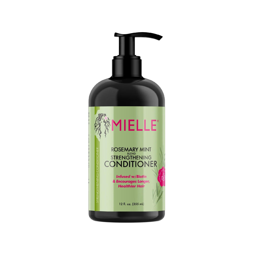 Mielle Rosemary Mint Conditioner application softens and detangles hair