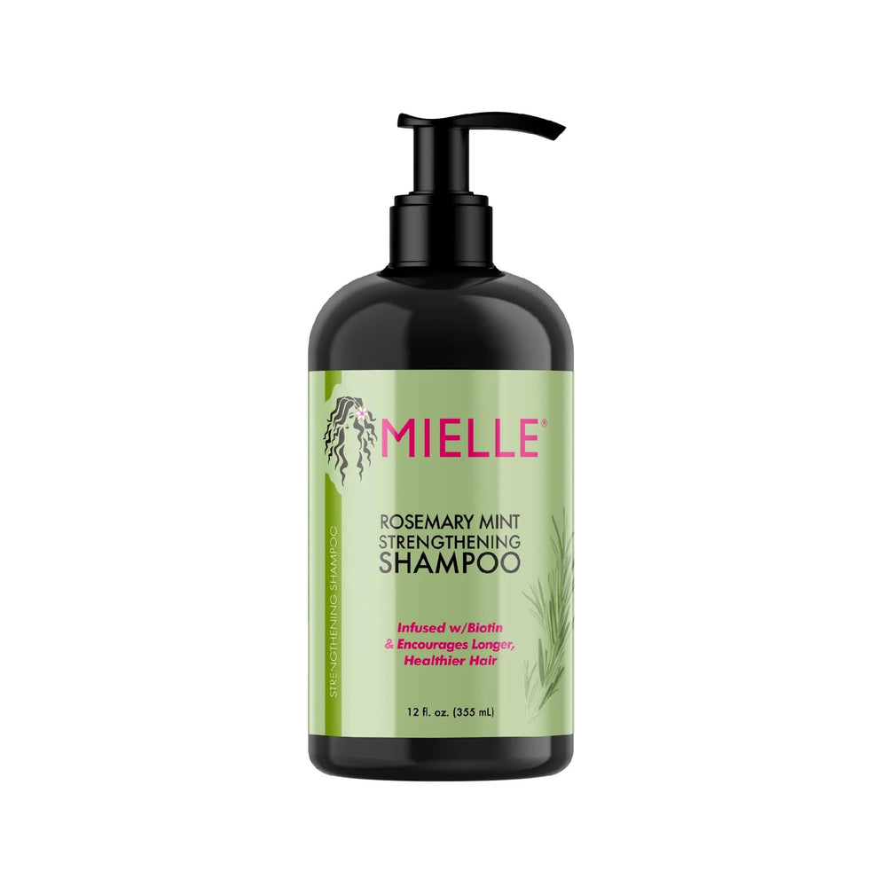 Mielle Rosemary Mint Shampoo lather close-up showing slip for easy detangling