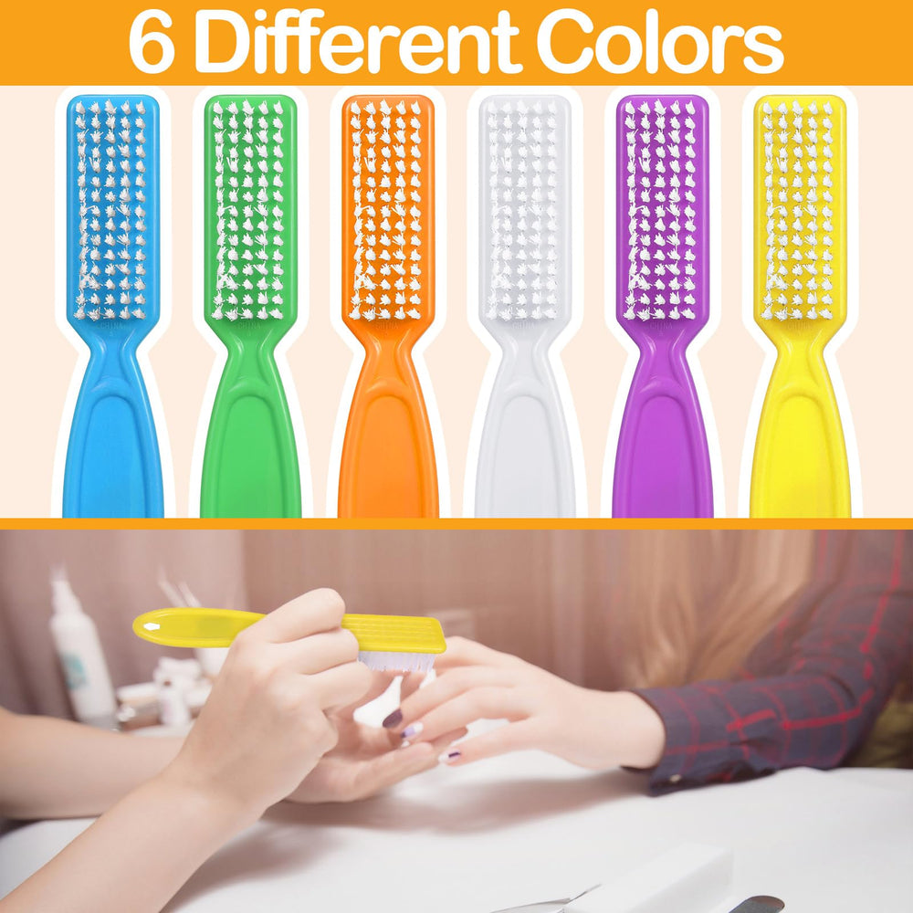 Mifoci neon blue handle nail brush eases scrubbing after outdoor activities