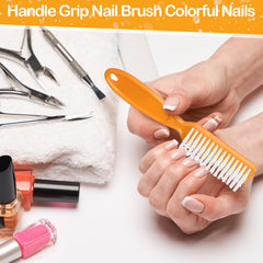 Mifoci neon green nail brush delivers precise cleaning with soft bristles
