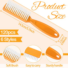 Mifoci neon pink nail brush with grip for efficient fingernail scrubbing
