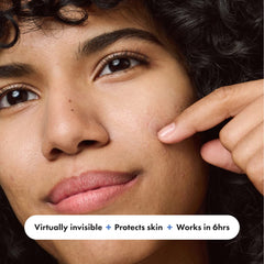 Mighty Patch Invisible+ uses medical-grade hydrocolloid to protect blemishes safely.