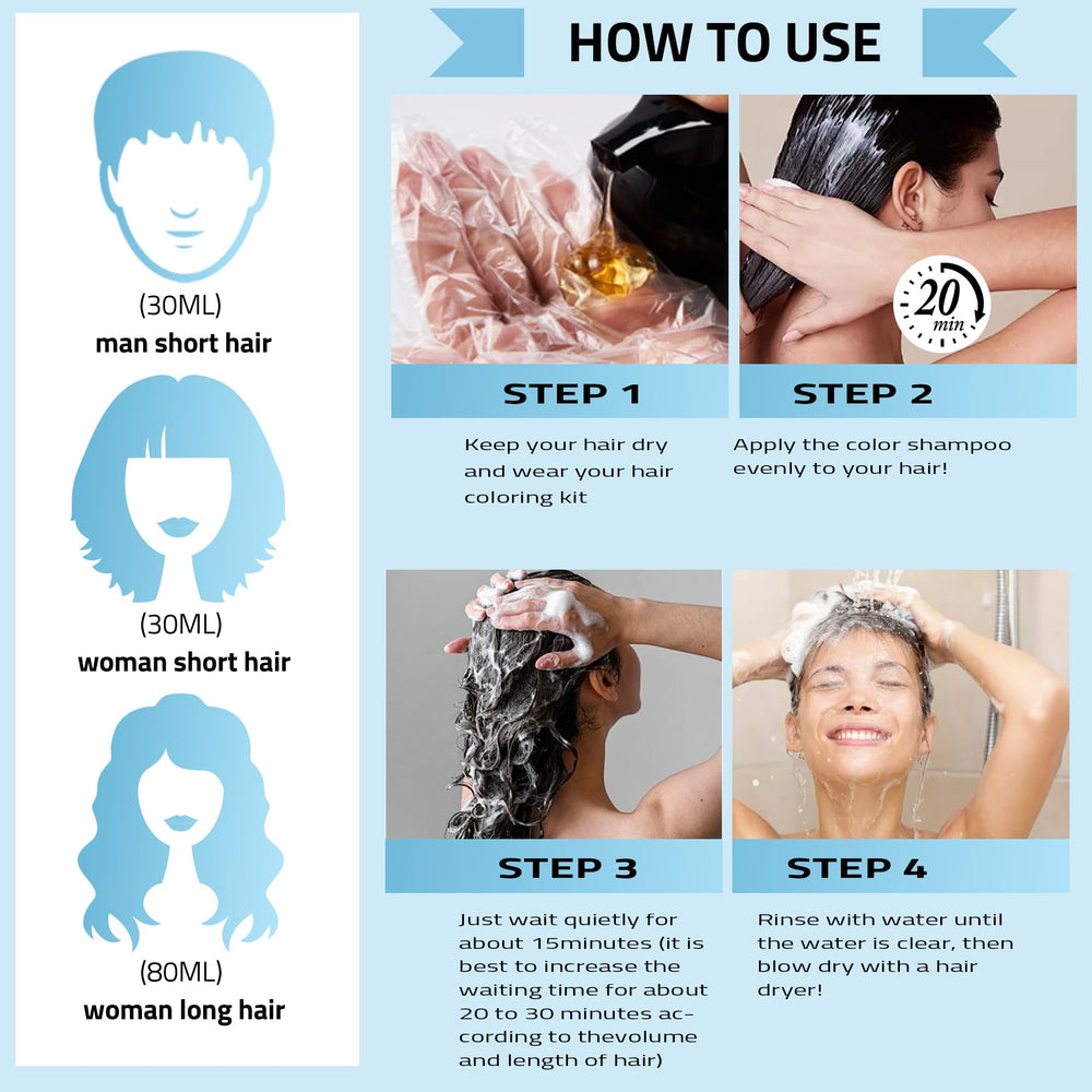 Mihkiom 3-in-1 formula shown in-use for time-saving hair color.