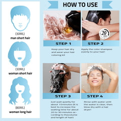 Mihkiom 3-in-1 formula shown in-use for time-saving hair color.