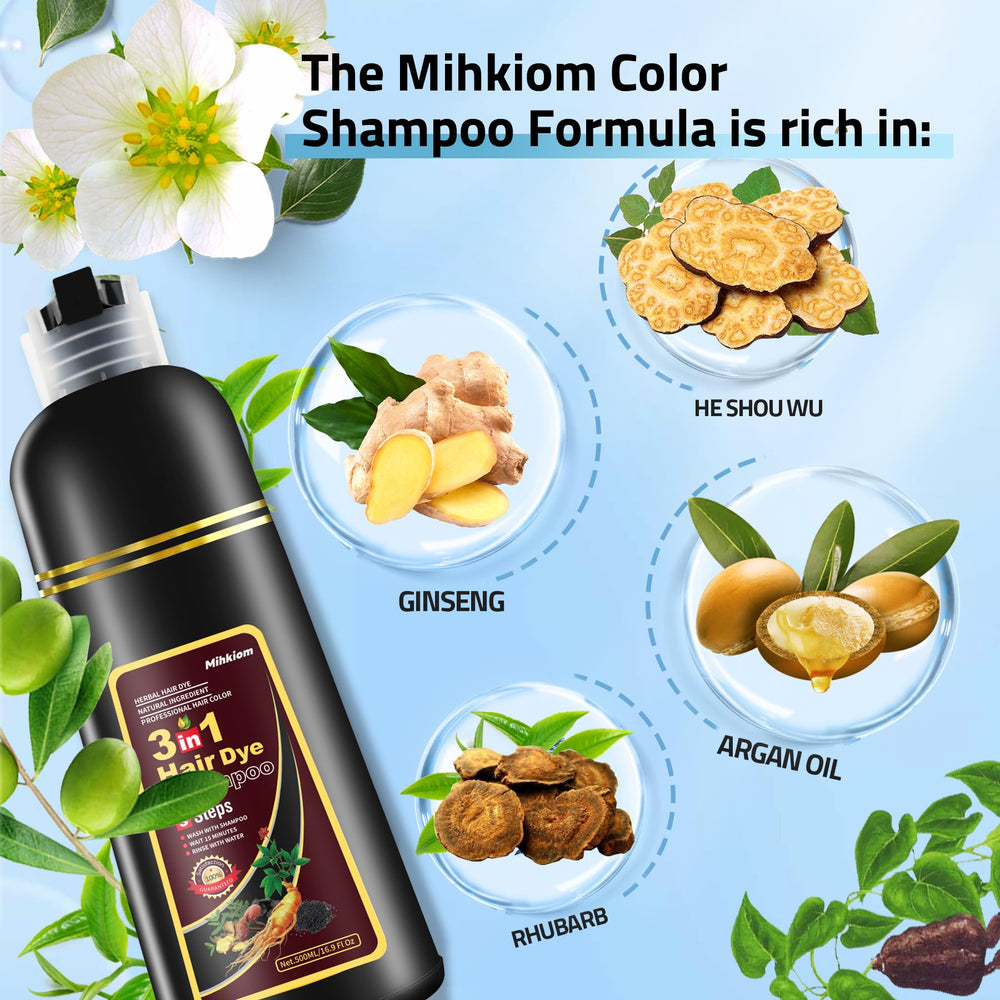Mihkiom Hair Dye Shampoo foamy lather for quick color boost at home.
