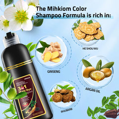 Mihkiom Hair Dye Shampoo foamy lather for quick color boost at home.