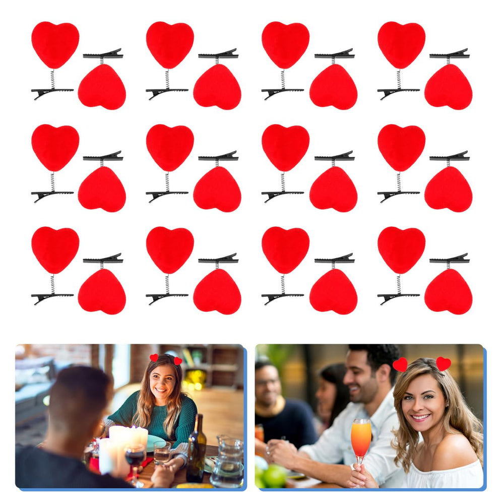 Mikinona red heart barrettes highlight outfits for Valentine’s Day events