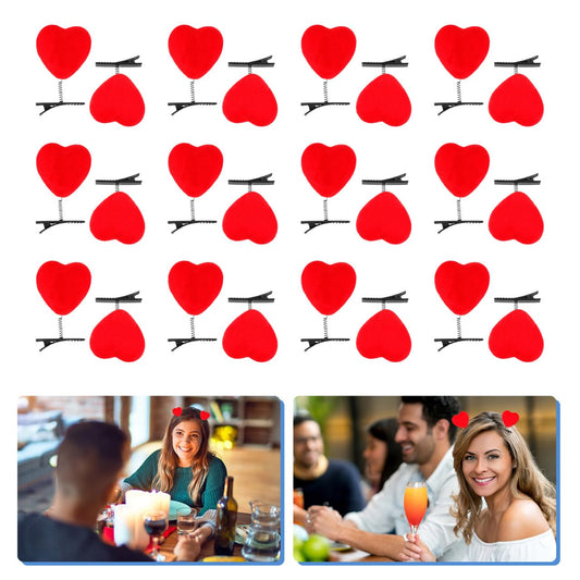 Mikinona red heart barrettes highlight outfits for Valentine’s Day events