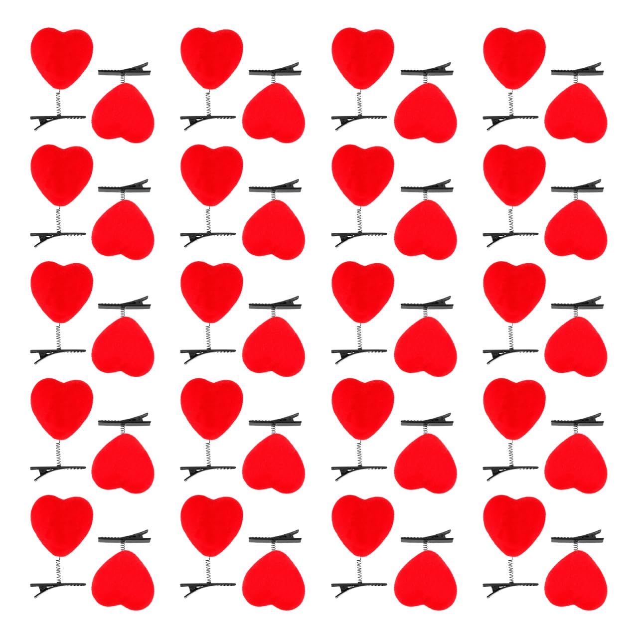 Mikinona red heart barrette adds charm to wedding party looks