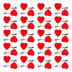 Mikinona red heart barrette adds charm to wedding party looks