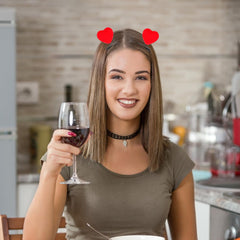 Mikinona Valentine heart hair clip catches light for festive styling