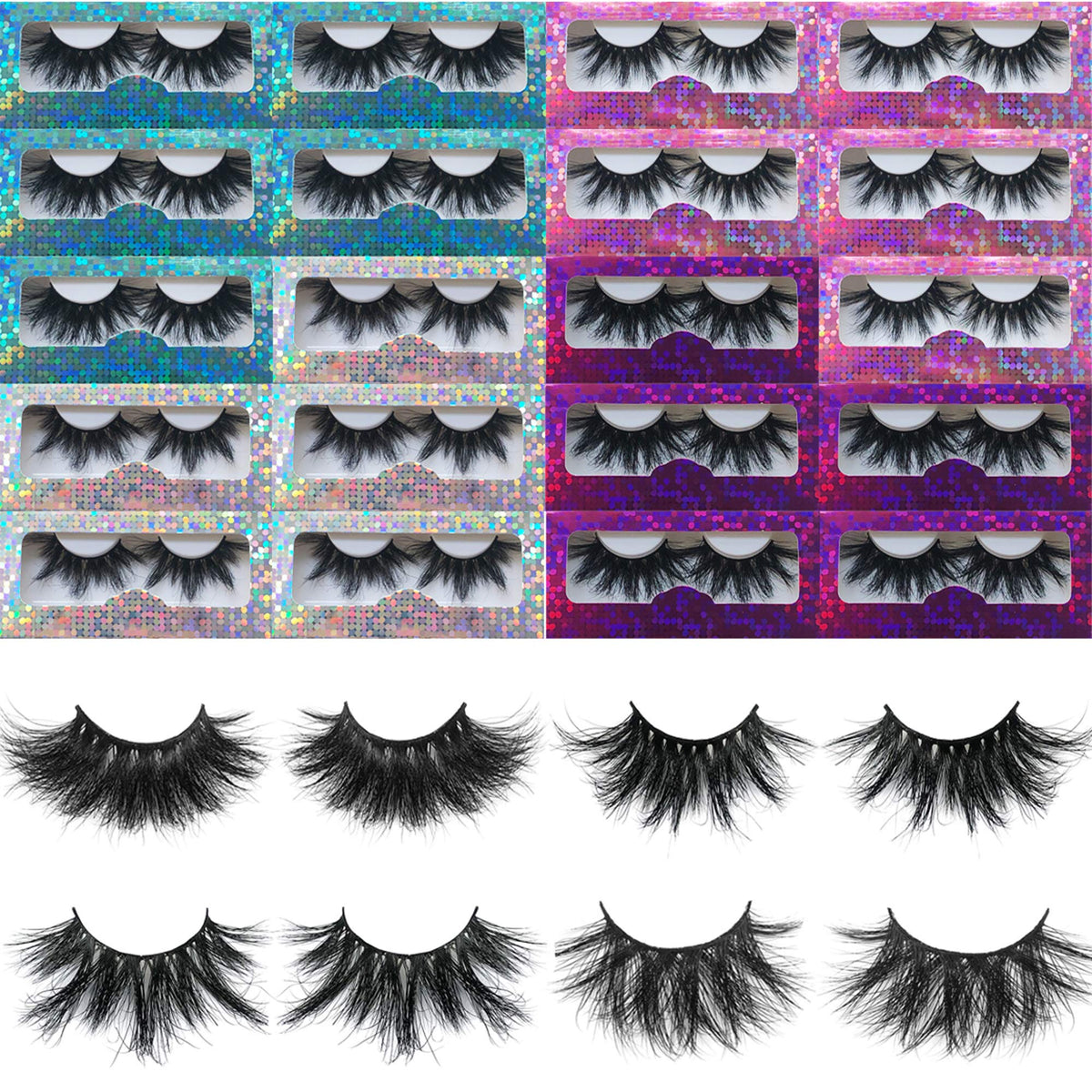 Mikiwi 25mm mink lashes in a full-strip style for bold eyes.