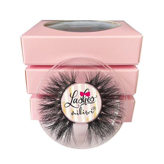 Mikiwi D327-3 22mm mink lashes set for dramatic fluffy volume
