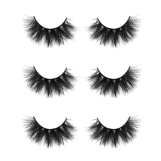 Mikiwi D390-3 3D mink lashes lightweight design enhances eye definition