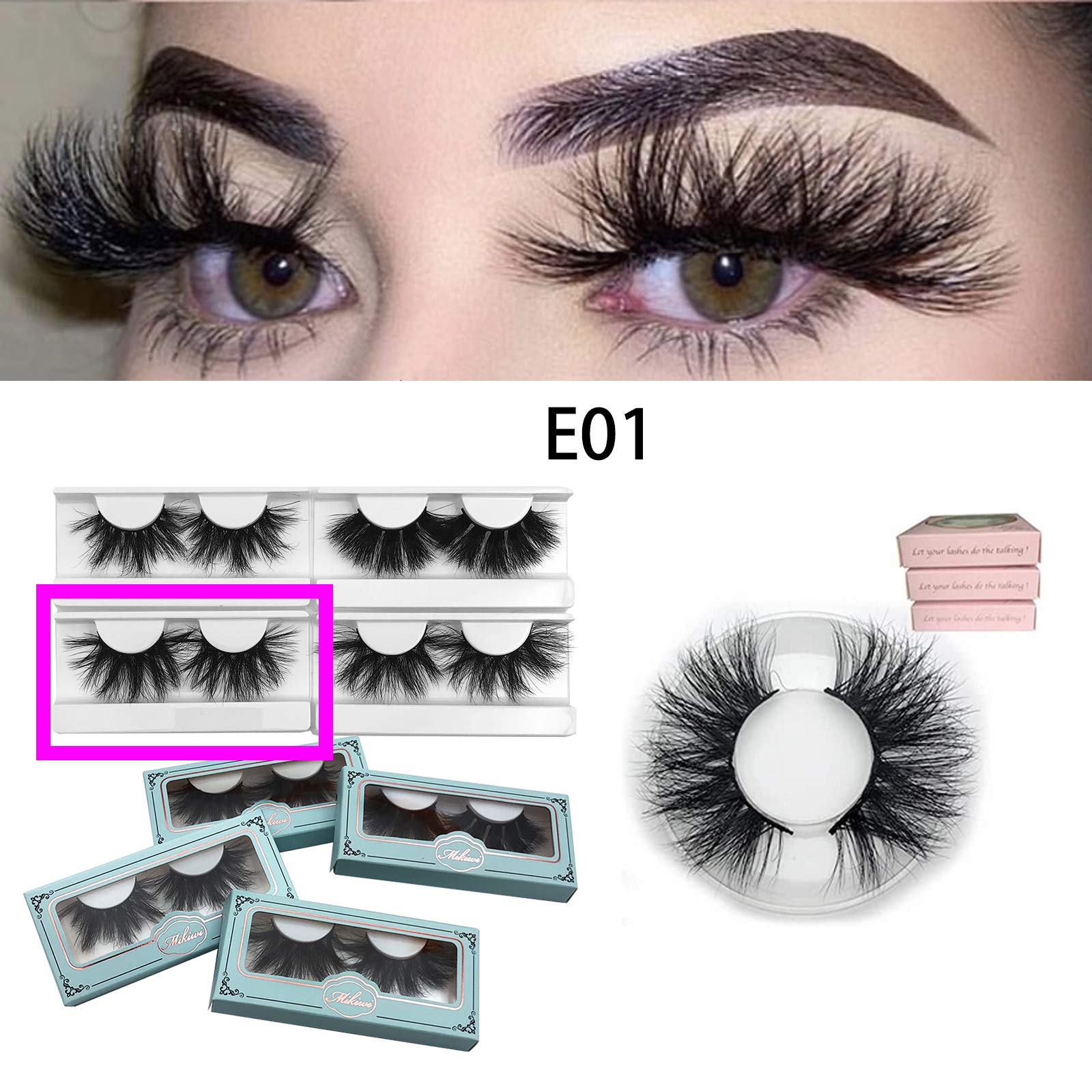 Mikiwi dramatic full-strip 3D lashes ideal for Halloween.
