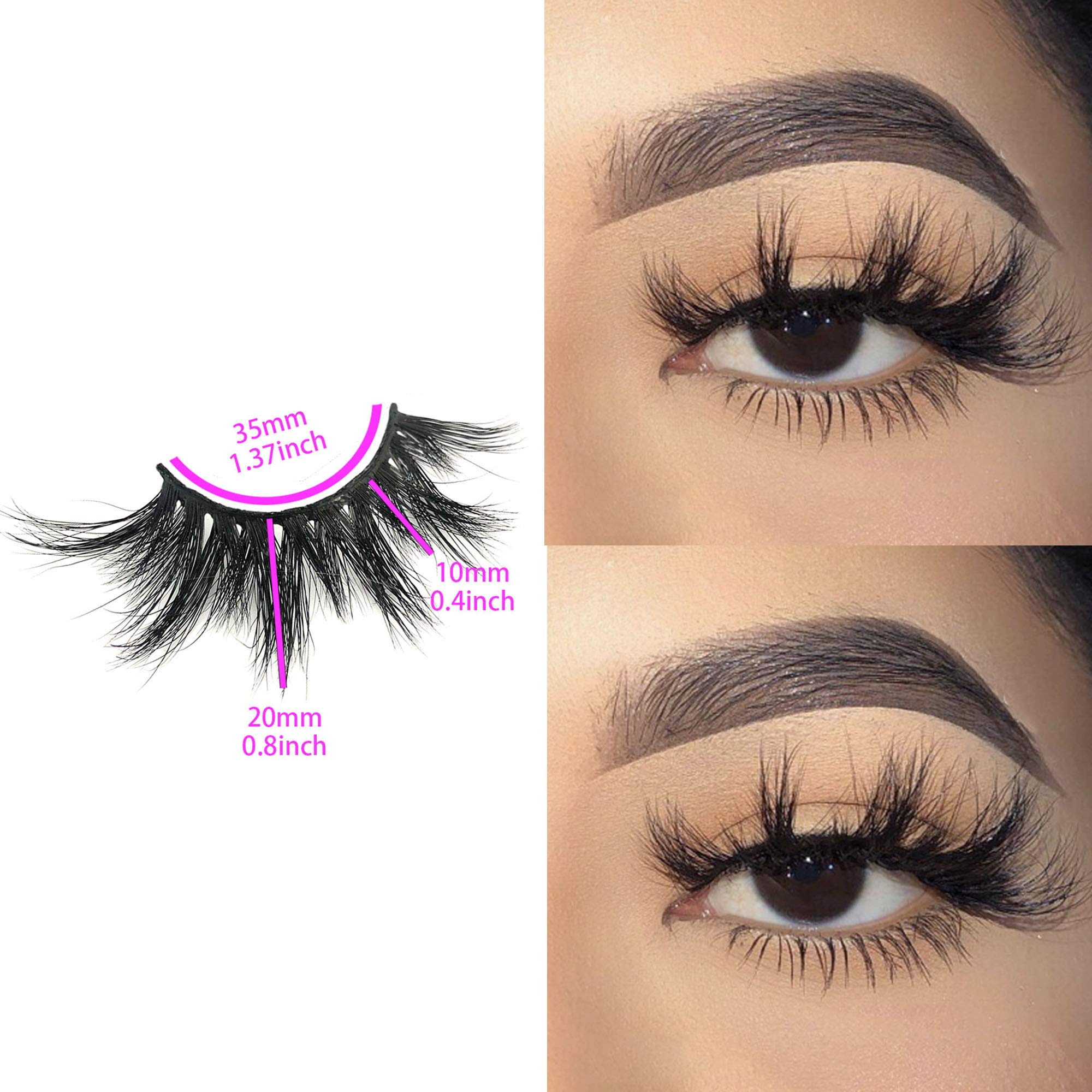 Mikiwi D384-3 cruelty-free mink lashes reusable many wears.