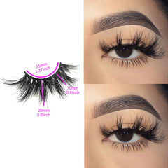 Mikiwi D384-3 cruelty-free mink lashes reusable many wears.